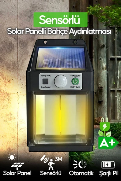 SULED Hareket Sensörlü 5W Solar Bahçe Aydınlatması Otomatik Led Işıklı Dış Mekan Aydınlatma ürün görseli 1