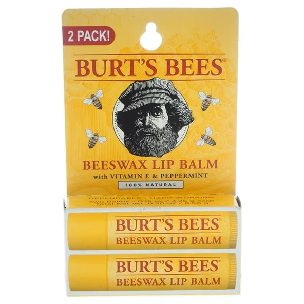 Burts Bees Beeswax Lip Balm 2li ürün görseli 1