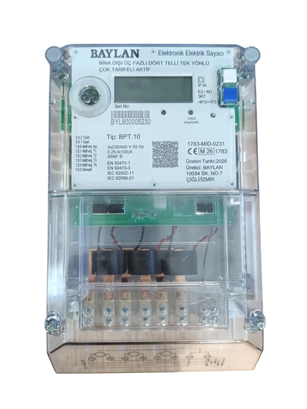 BAYLAN TRİFAZE ELEKTRİK SAYACI PRO ürün görseli 1