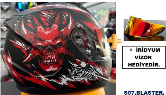 SHIRO 5060 S07 KASK FF-667 BLASTER DEMON XL (GÖZLÜKLÜ) ürün görseli 1
