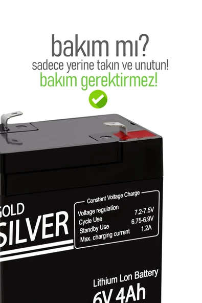 SULED 4ah Bakımsız Kuru Akü - Resim 3
