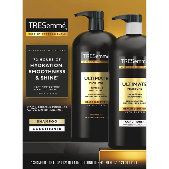 Tresemme Ultimate Moisture Saç Şampuanı ve Kremi Seti 828MLx2 ürün görseli 1