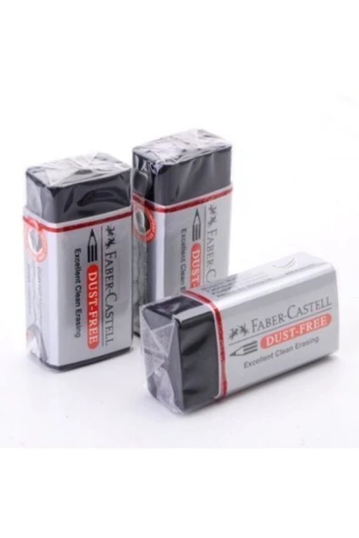 Faber-castell Dust-free Siyah Silgi 3'lü ürün görseli 1