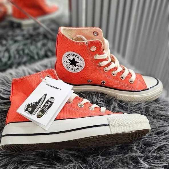 Converse Chuck Taylor Bilekli Turuncu Kadın Spor Ayakkabı ürün görseli 1