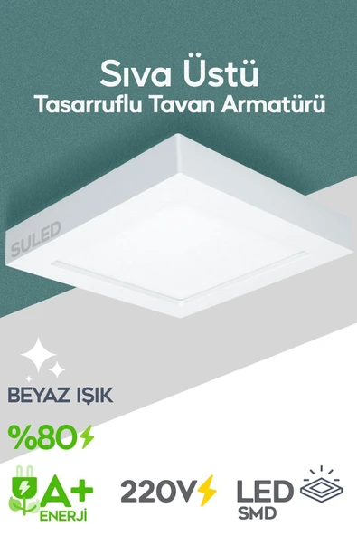 SULED 18 W Sıva Üstü Kare Armatür ürün görseli 1