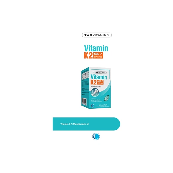 Tabvitamins Vitamin K2 MK-7 100 mcg 60 Yumuşak Kapsül ürün görseli 1