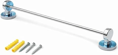 Paslanmaz Çelik Uzun Havluluk, Krom Kaplama, 42 Cm, Banyo Aksesuarı, Montaj Vidaları Dahil ürün görseli 1