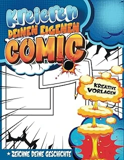 Comic Kreatives Buch Für Zeichnen Lernen (Blanko): Diy Comic Book Storyboard Mit Kreativen Vorlagen Für Mädchen Und Jungen | Junge 16 Jahre Geschenkideen ürün görseli 1