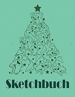 Sketchbuch: Weihnachtsbaum Heft Mit Den Blanko Seiten Für Skizzen Zeichnen Und Malen - Tolles Adventsgeschenk ürün görseli 1