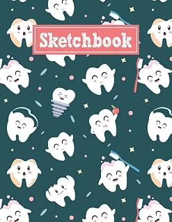 Sketchbook: 8.5 X 11 Notebook For Creative Drawing And Sketching Activities With Funny Teeth Themed Cover ürün görseli 1