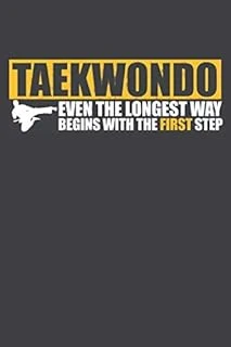 Taekwondo Even The Longest Way Begins With The First Step: Small Blank Sketchbook (6" X 9"), 120 Pages ürün görseli 1