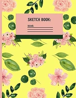 Sketchbook: Pink Floral Sketch Paper To Draw, And Sketch In 120 Pages (8.5X11 Inch). ürün görseli 1