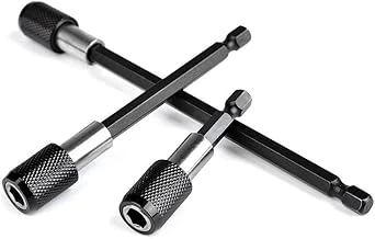3 Adet 1/4 İnç Altıgen Şaft Hızlı Çıkarma Manyetik Tornavida Ucu Tutucu Uzatma Mandren Adaptörü Seti, Vidalar, Somunlar El Sürücüleri Için, 60 Mm / 100 Mm / 150 Mm Uzunluk ürün görseli 1