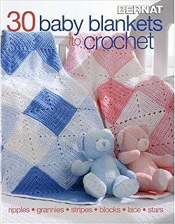 30 Baby Blankets To Crochet-30 Adorable Designs With Endless Techniques Including Ripple Stitches, Granny Squares, Colorwork Stripes And Blocks, Lace Textures, And More ürün görseli 1