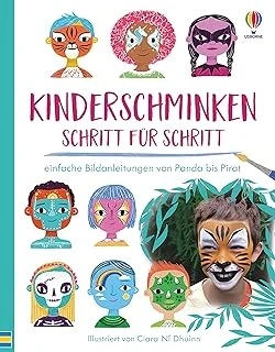 Kinderschminken - Schritt Für Schritt: Einfache Bildanleitungen Von Panda Bis Pirat ürün görseli 1