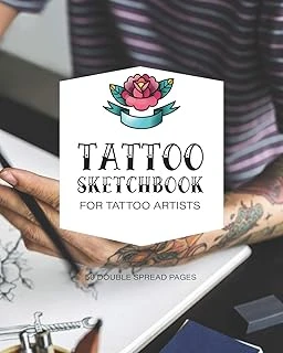 Tattoo Sketchbook For Tattoo Artists: 8 Inch X 10 Inch, Body Sketch Notebook For Tattoo Designs And Development ürün görseli 1