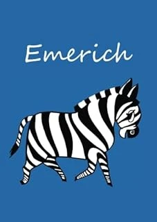 Emerich: Individualisiertes Malbuch / Notizbuch / Tagebuch - Zebra - A4 - Blanko ürün görseli 1