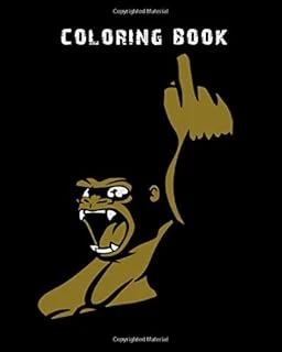 Coloring Book: Gorilla Stinkefinger Agro Sungla - 59 Pages - 8 X 10 Inches ürün görseli 1