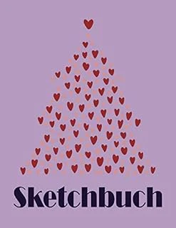 Sketchbuch: Weihnachtsbaum Heft Mit Den Blanko Seiten Für Skizzen Zeichnen Und Malen - Tolles Adventsgeschenk ürün görseli 1