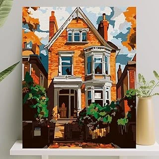 Sayılarla Boyama Tuval Seti Fırça Boya Dahil (Çıtalı) 40X50 Cm - Güz ürün görseli 1