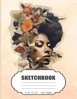 Sketchbook: Clip Woman Blank Sketch Book Girls, Teens Women, Adults, Artist Notebook/Journal For Drawing, Writing, Sketching Or Doodling, 120 Blank Pages, 8.5X11 (Blank Drawing Book) ürün görseli 1