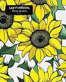 Sketchbook: Dotted Sketchbook For Drawing, Writing, Graphing, Sketching Or Doodling, 80 Pages, 8.5" X 10"... Large 5X5Mm Dotted Journal Sunflower Cover ürün görseli 1