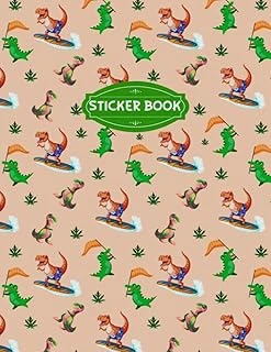 Independently Published My Sticker Album: Awesome Blank Sticker Book For Boys, Girls, Kids, Toddlers And Adult, Dinosaurs Pattern Themed Cover Sticker Collecting Album ürün görseli 1