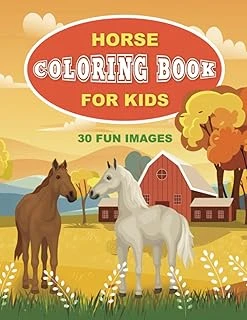 Horse Coloring Book For Kids: 30 Fun Images ürün görseli 1