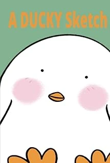 Independently Published A Ducky Sketch: White Paper Cute Duck Sketchbook 6"X9" 100 Pages Hardcover (The Ducky Series) ürün görseli 1