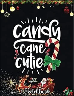 Christmas Sketch Book: Candy Cane Cutie Christmas Stocking Stuffer Gift For Girls, 120 Pages Help You Your Ideas Size 8.5 X 11 Inches Sketchbook ürün görseli 1