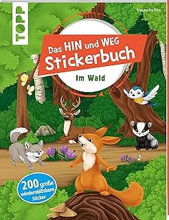 Das Hin-Und-Weg-Stickerbuch Im Wald: Mit 200 Wiederablösbaren Großen Stickern ürün görseli 1