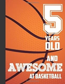 5 Years Old And Awesome At Basketball: 5Th Birthday Sketchbook Basketball Lovers Players Gift Ideas Drawing Pad Blank Sketch Book For Doodling Sketching / Doodle For Boys Girls Kids 8.5"X11" ürün görseli 1