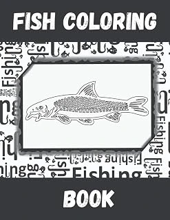Fish Coloring Book: A Relaxing Fishing Coloring Book For Adults ürün görseli 1