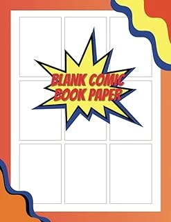 Independently Published Blank Comic Book Paper: 9-Panel Comic Paper With Light-Gray Boxes For Easy Panel Customization ürün görseli 1