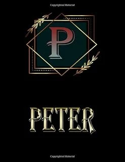 Peter: Personalized Name Sketchbook.Monogram Initial Letter P Journal. Peter Cute Sketchbook On Black Cover , Blank Paper 8.5 X 11 ,Great For Drawing, Sketching, Crayon Coloring And Colored Pencil ürün görseli 1