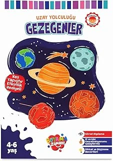 Boyama Zamanı Uzay Yolculuğu Gezegenler Boyama Kitabı, 6 Adet Boya Kalemi Hediyeli, 4-6 Yaş, 2'Li Set ürün görseli 1