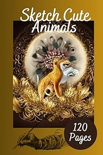 Sketchbook For Kids 9-12: 120 Sheets Cute Animals Sketchbook For Drawing Practice, Durable Acid Free Drawing Pad, 6X9 Inch Drawing Book For Boys, Girls, Animals Drawing Paper For Kids ürün görseli 1