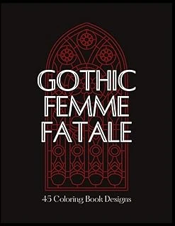 Independently Published Dark Gothic Princess Femme Fatale 45 Single-Sided Coloring Book Designs 8.5X11In ürün görseli 1