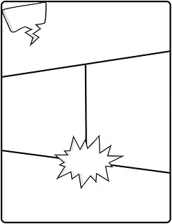 Independently Published The Blank Comic Book Notebook For Kids: Create Your Own Comic Book Strip 12 Unique Templates For Comic Book Drawing: Blank Comic Book Templates For Kids To Create And Draw ürün görseli 1