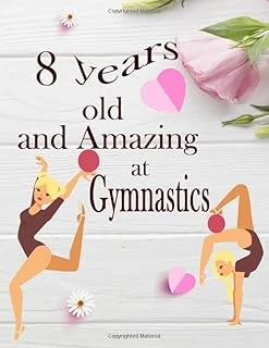 8 Years Old And Amazing At Gymnastics: Sketchbook Drawing Pad For 8 Years Old Girls | Large Blank Papers For Sketching, Drawing & Doodling | Cute ... X 11 (Birthday Gift For 8 Year Old Girl) ürün görseli 1