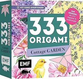 333 Origami – Cottage Garden – Wunderschöne Papiere Falten Für Blumen-Fans: Das Original: Mit Anleitungen, Videos Und 333 Papieren: Hochwertiges Origami-Papier Mit 40 Verschiedenen Floralen Mustern ürün görseli 1