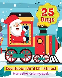 Independently Published 25 Days Countdown Until Christmas Interactive Coloring Book: Large 8”X10” Fun Advent Calendar ürün görseli 1