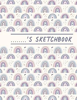 Rainbows 8X11 Sketchbook: Drawing Notebook For Kids Girls, Drawing Book For Adults, Cute Christmas Or Birthday Gift For Baby Girl ürün görseli 1