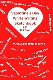 Independently Published Valentine'S Day White Writing Sketchbook: 6 X 9 100 Pages ürün görseli 1