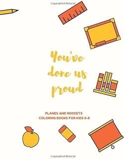 You'Ve Done Us Proud: Planes And Rockets, Coloring Book For Kids 3 To 8 Years, Large 8.5 X 11 Inches White Paper, ürün görseli 1