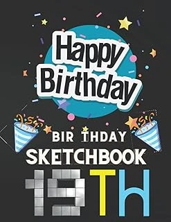 Happy 19Th Birthday Sketchbook: Gifts For 19Year Old Girls Sketchbook Gifts For Anniversary Kids,Drawing Pad For Kids Blank Paper Sketch Book For Drawing Practice,19Year Old Gift Ideas ürün görseli 1