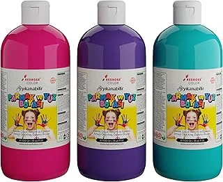 Red Mor, Fuşya, Turkuaz Parmak Boyası 3'Lü Set 3X500 Gr ürün görseli 1