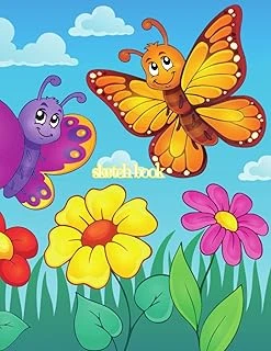 Sketch Book For Kids: A4 Size Drawing Notebook 100 Pages Of Blank White Sheets And Lined "One By One With A" Beautiful Cover | Large A4 Drawing Book For Children ürün görseli 1