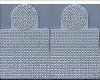 Hdg 2 Adet Ütü Ile Yapışan Boncuk Dizme Tablası Büyük Boy - Kare : 15,5 Cm - Daire : 8,5 Cm - Beyaz Renk ürün görseli 1