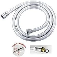 Feyzayapi Gri Paslanmaz Kopmaz Patlamaz Kaliteli Pvc Duş Hortumu - Yüksek Kaliteli Lüx Duş Spirali - Tüm Duş Setleri/Duş Başlıkları Ile Uyumlu (G1/2) - 150Cm ürün görseli 1
